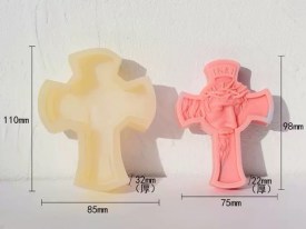 Molde silicona cruz con cristo